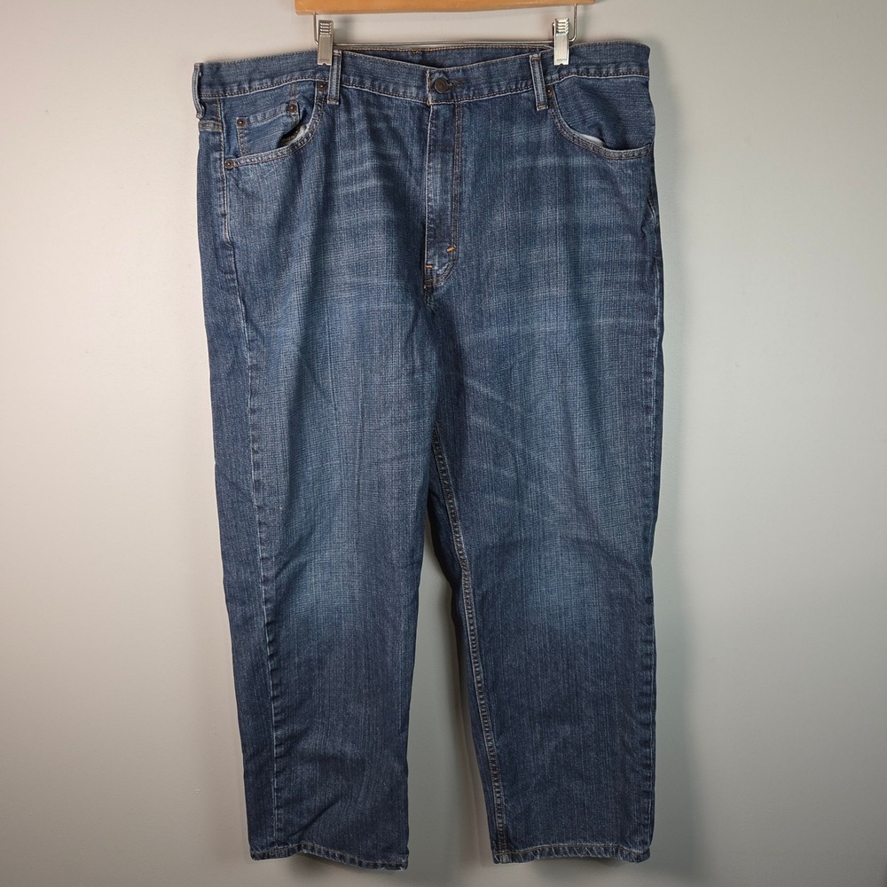 Levi's 550 Relaxed Fit Jeans Mens 42x30 Blue Excellent Denim Slight Taper